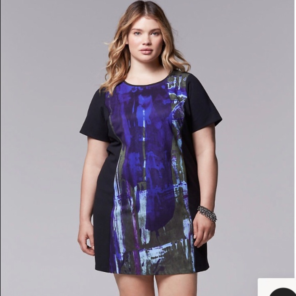 Simply Vera by Vera Wang NWT 👗blue & black dress